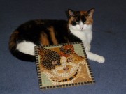 Sophie Kitten with her mosaic!
