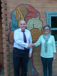 Steve Pound MP at Log Cabin